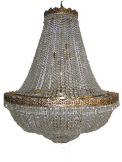 Set of Large Crystal Chandeliers, Sold Individually