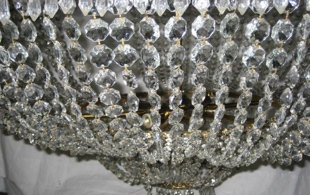 Set of Large Crystal Chandeliers, Sold Individually For Sale 1