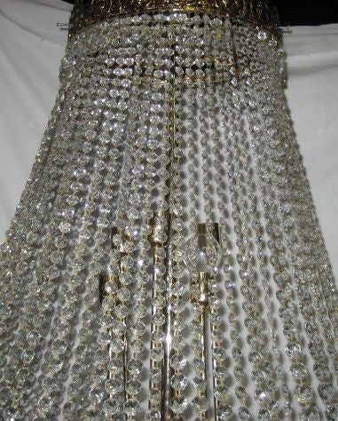 Set of Large Crystal Chandeliers, Sold Individually For Sale 2