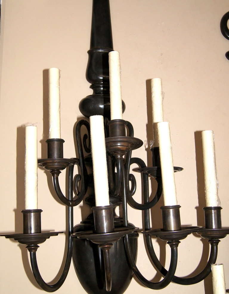 Set of Large Dutch Sconces, Sold Per Pair In Good Condition For Sale In New York, NY