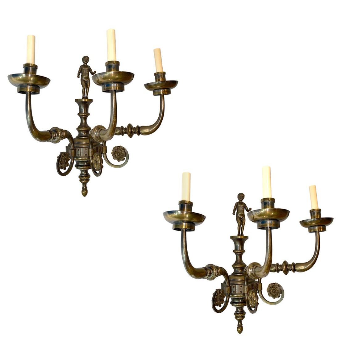 Set of Large Dutch Sconces, Sold Per Pair