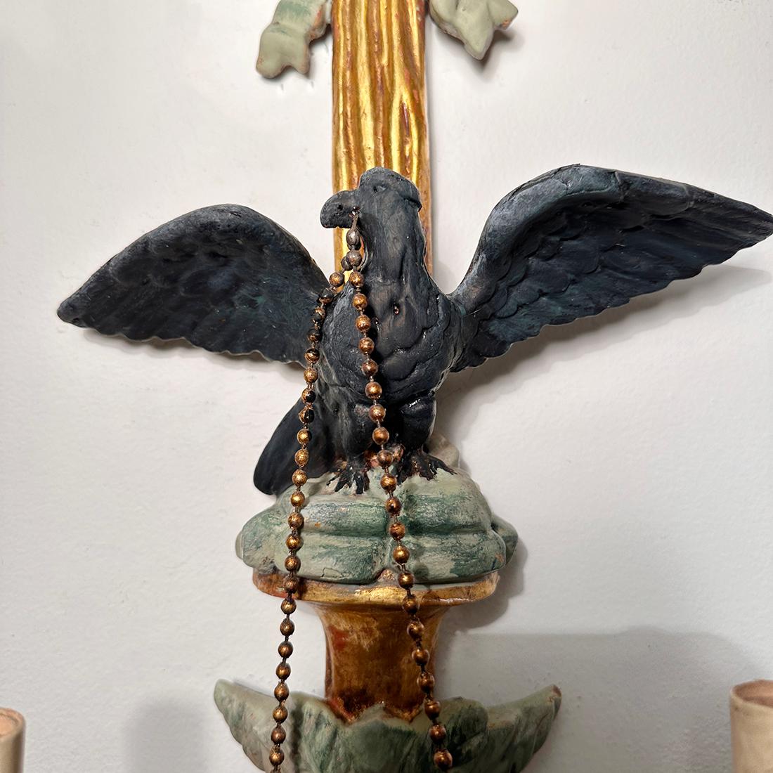 French Set of Large Empire Eagle Sconces, Sold in Pairs For Sale