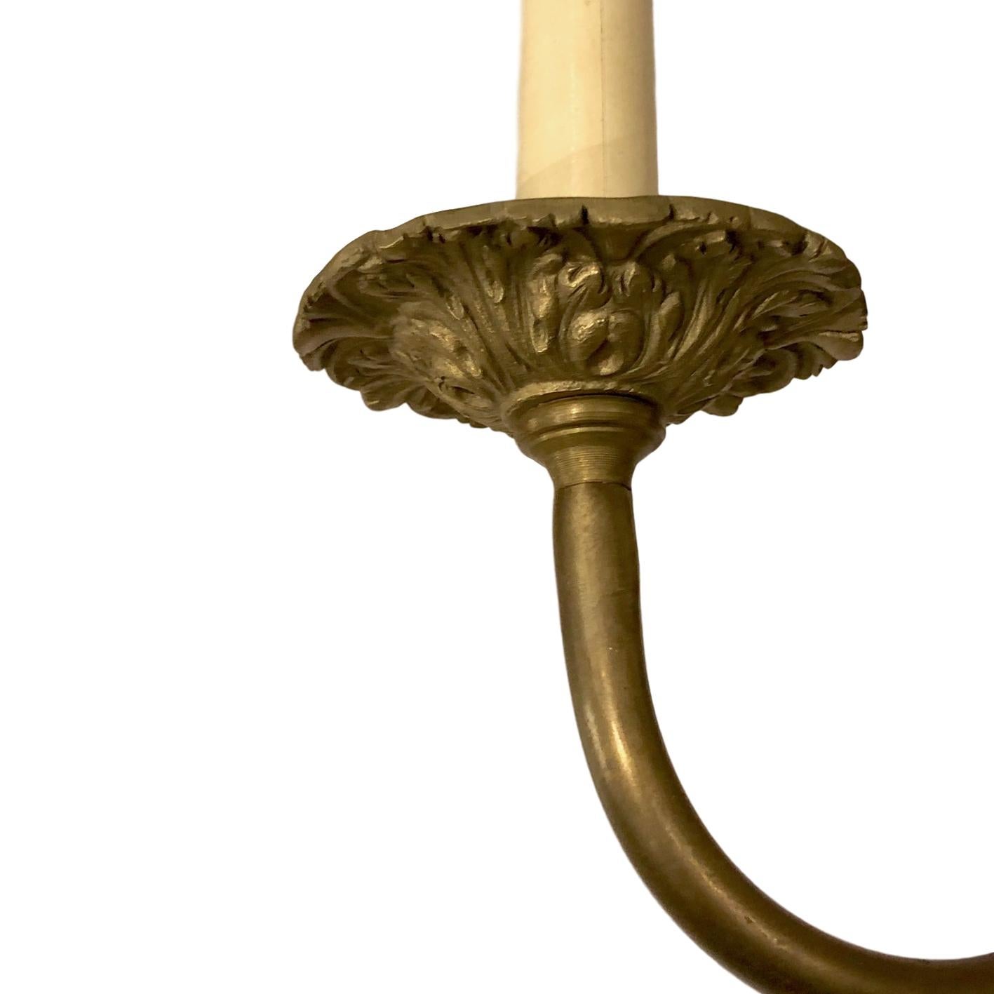 Set of Large Neoclassic Bronze Sconces, Sold in Pairs For Sale 2