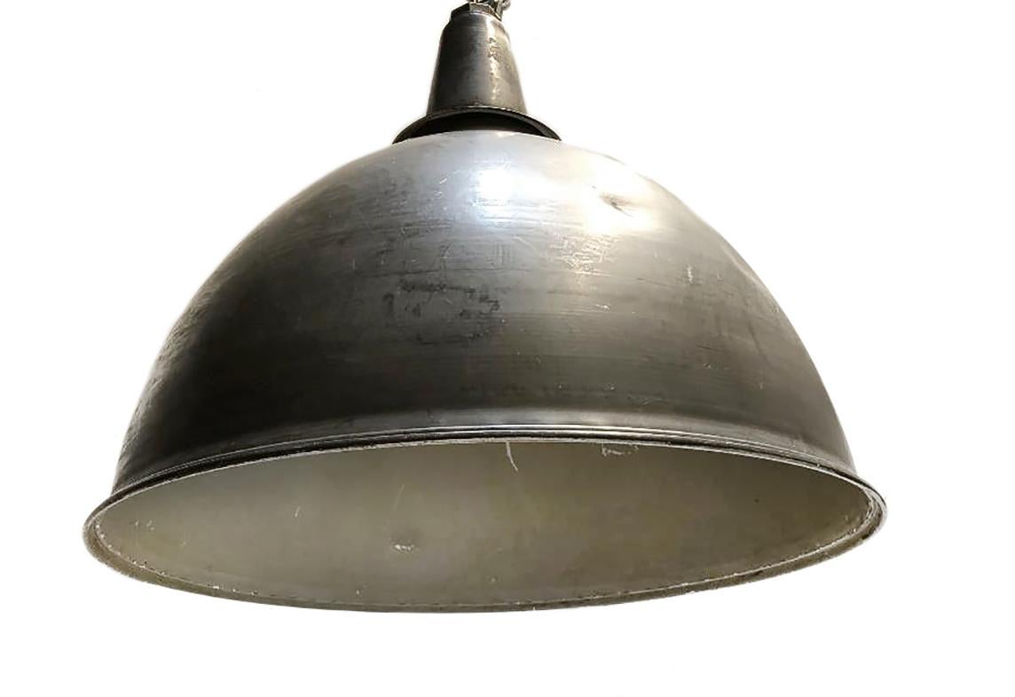 Set of Large English Industrial Lights, Sold Individually In Good Condition For Sale In New York, NY