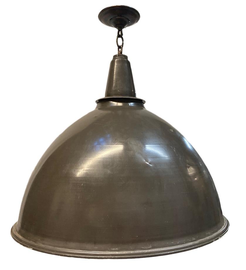 Metal Set of Large English Industrial Lights, Sold Individually For Sale