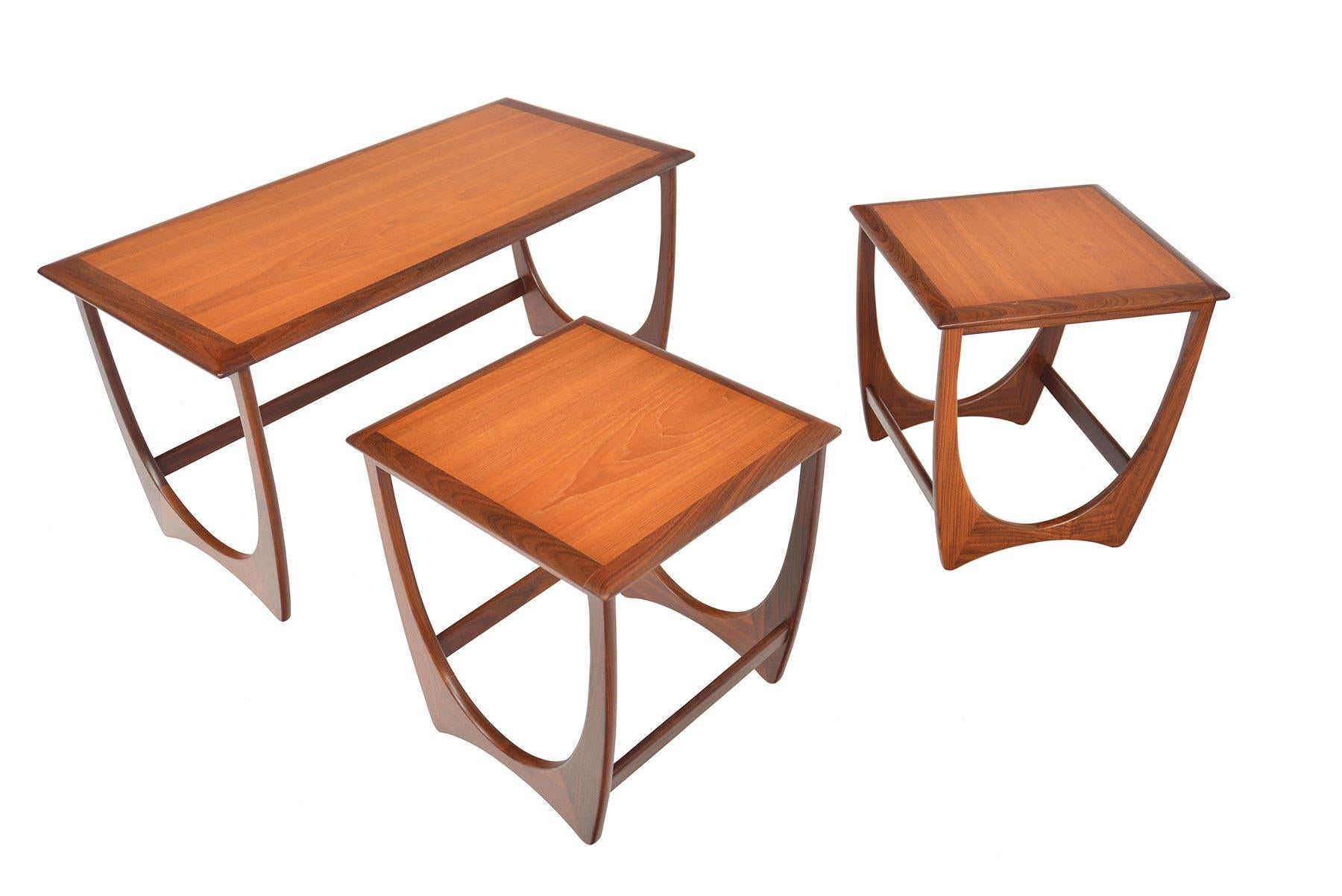 Mid-Century Modern Set of Large G Plan Astro Teak Nesting Tables #1