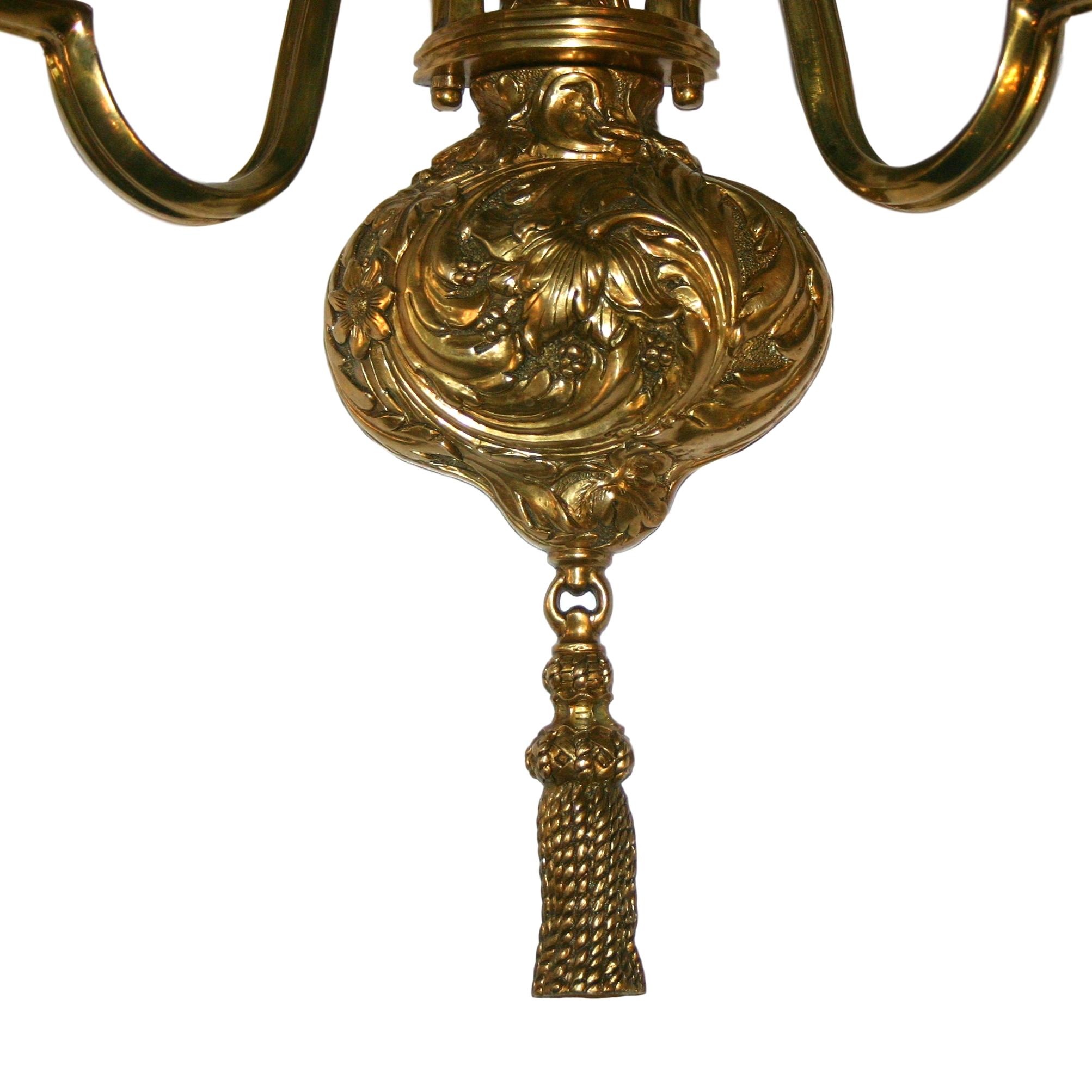 American Set of Large Gilt Bronze Sconces, Sold in Pairs For Sale