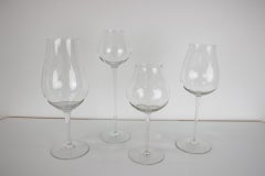 Set of Large Glass Goblets 1960s, Czechoslovakia