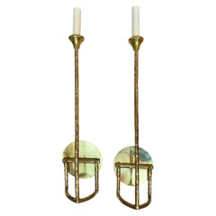 Set of Large Hammered Bronze Sconces. Sold in pairs