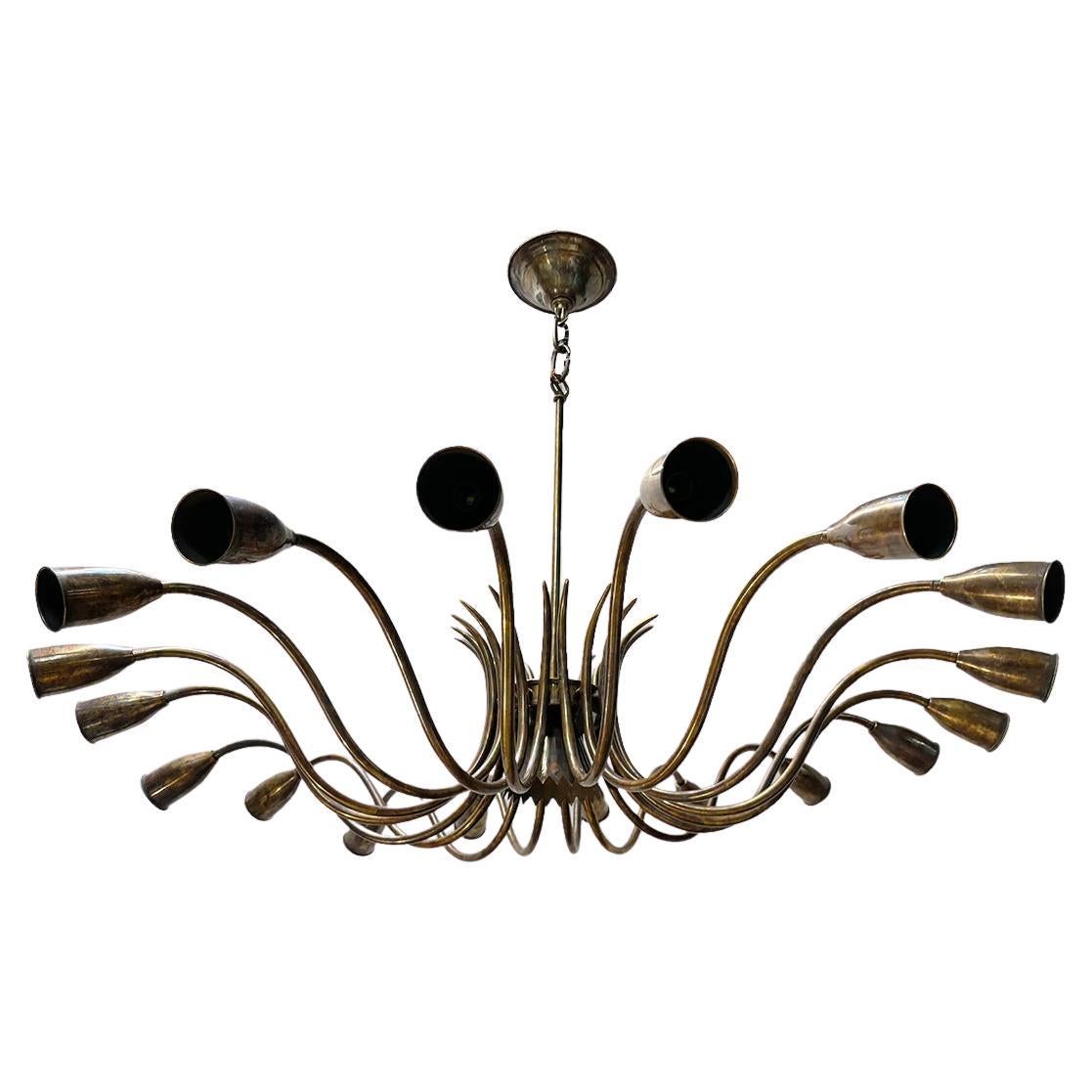 Set of Large Italian Mid-Century Chandeliers, Sold Individually