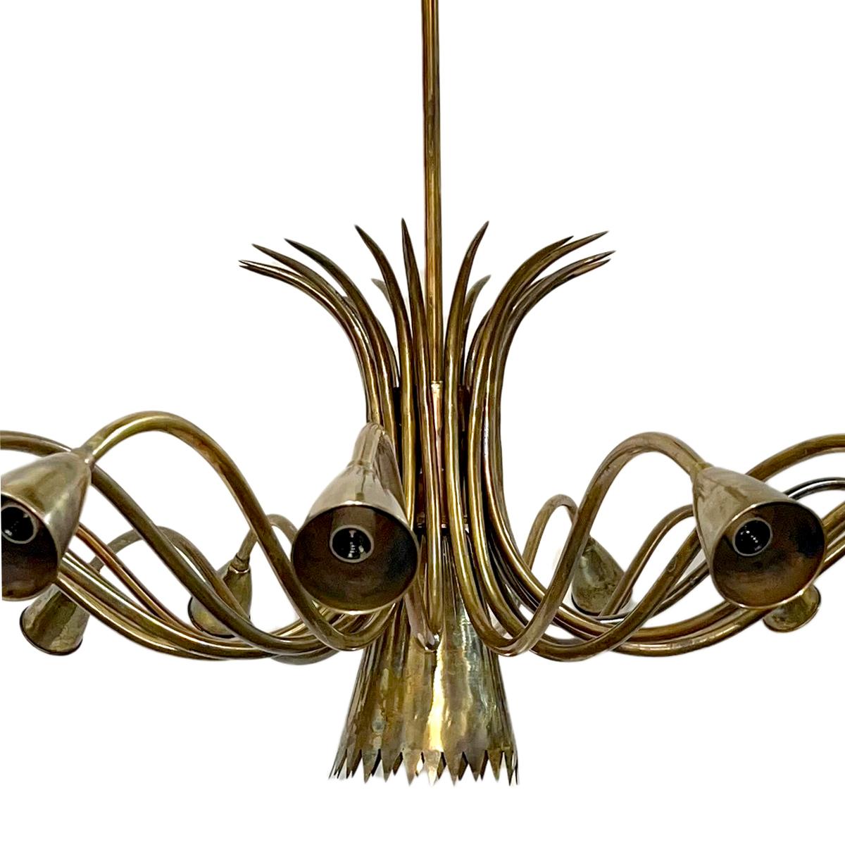 Set of Large Italian Mid-Century Chandeliers, Sold Individually In Good Condition For Sale In New York, NY