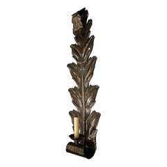 Set of Large Leaf-Shaped Sconces, Sold in Pairs