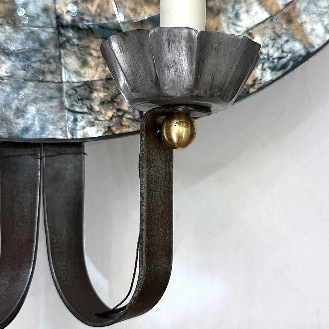 Mid-20th Century Set of Large Mirror Sconces, Sold per Pair For Sale