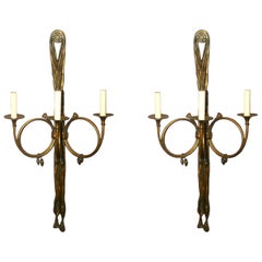 Set of Large Neoclassic Sconces, Sold Per Pair