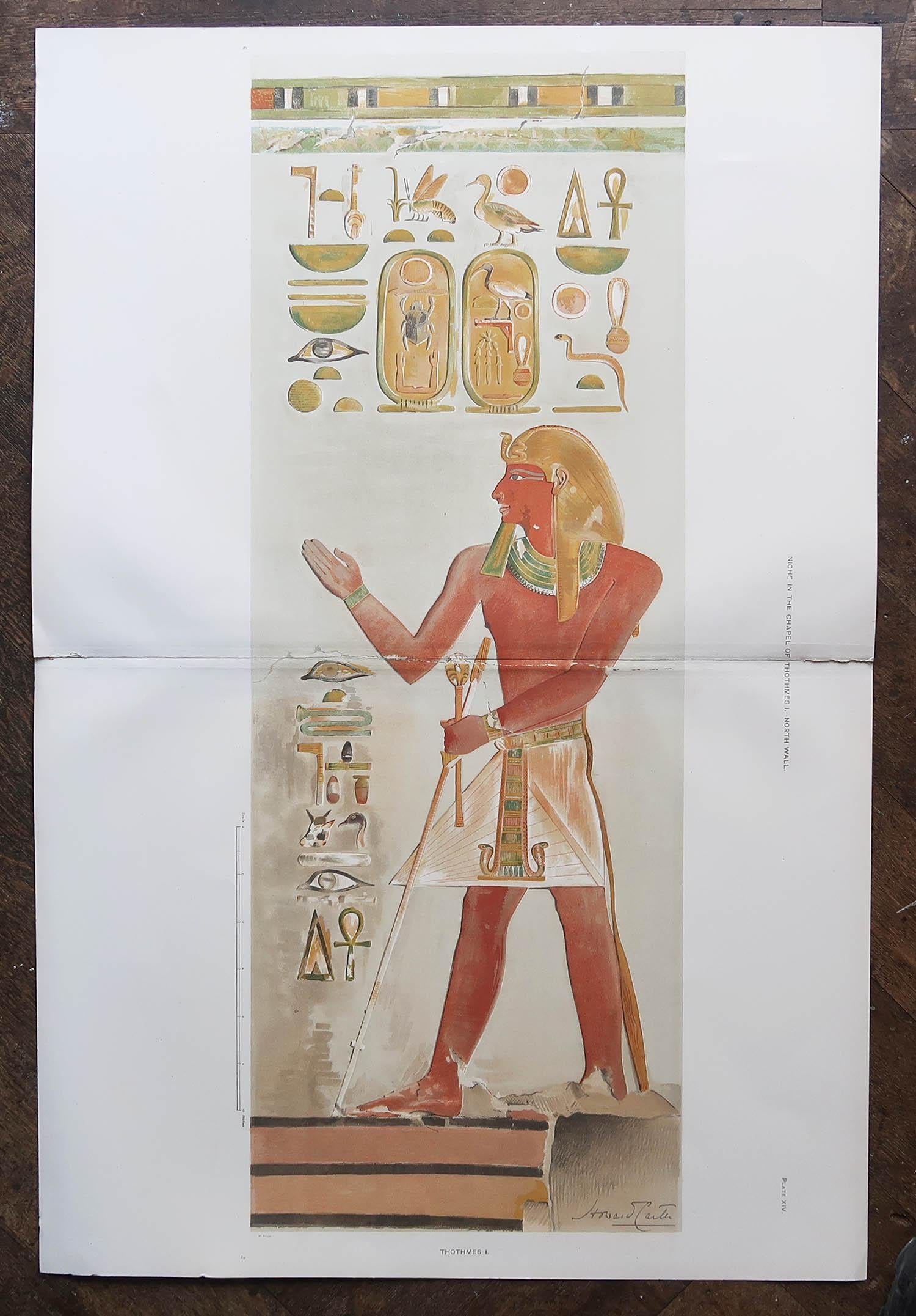 Merveilleuses gravures de décoration murale de l'Égypte ancienne

Après Howard Carter

Daté de 1896

Lithographies

Sans cadre.

Le prix est pour le lot de 3

La mesure correspond au format papier de l'une des impressions.

Expédition