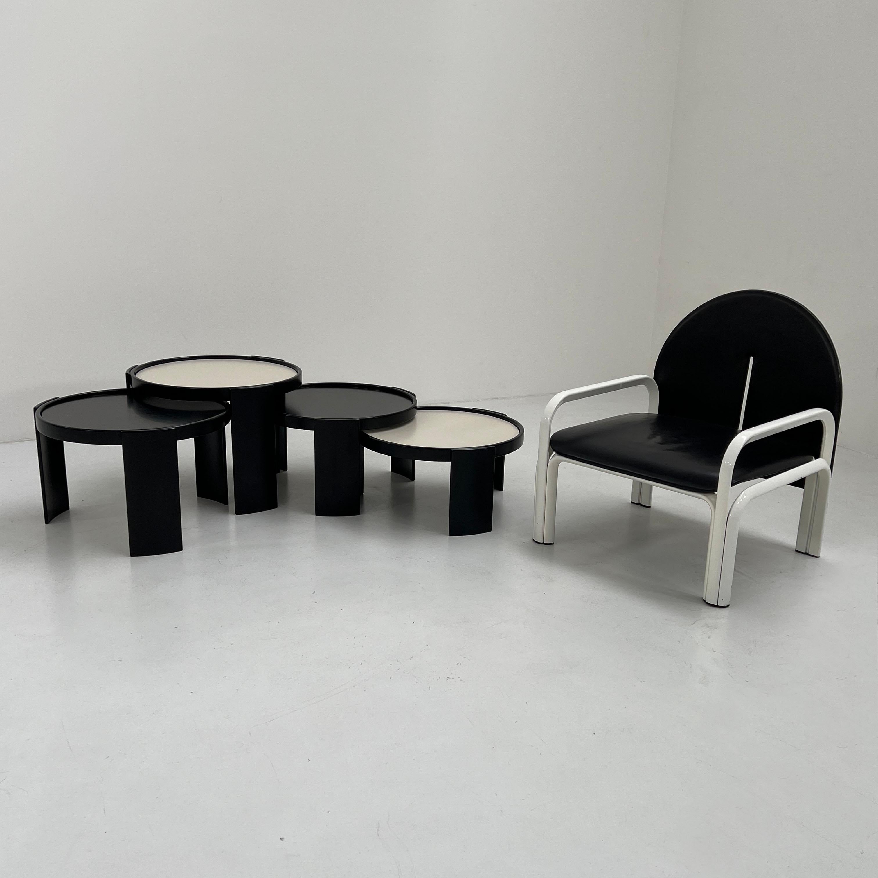 Laminate Set of Large Reversible Nesting Tables by Gianfranco Frattini for Cassina, 1960s For Sale