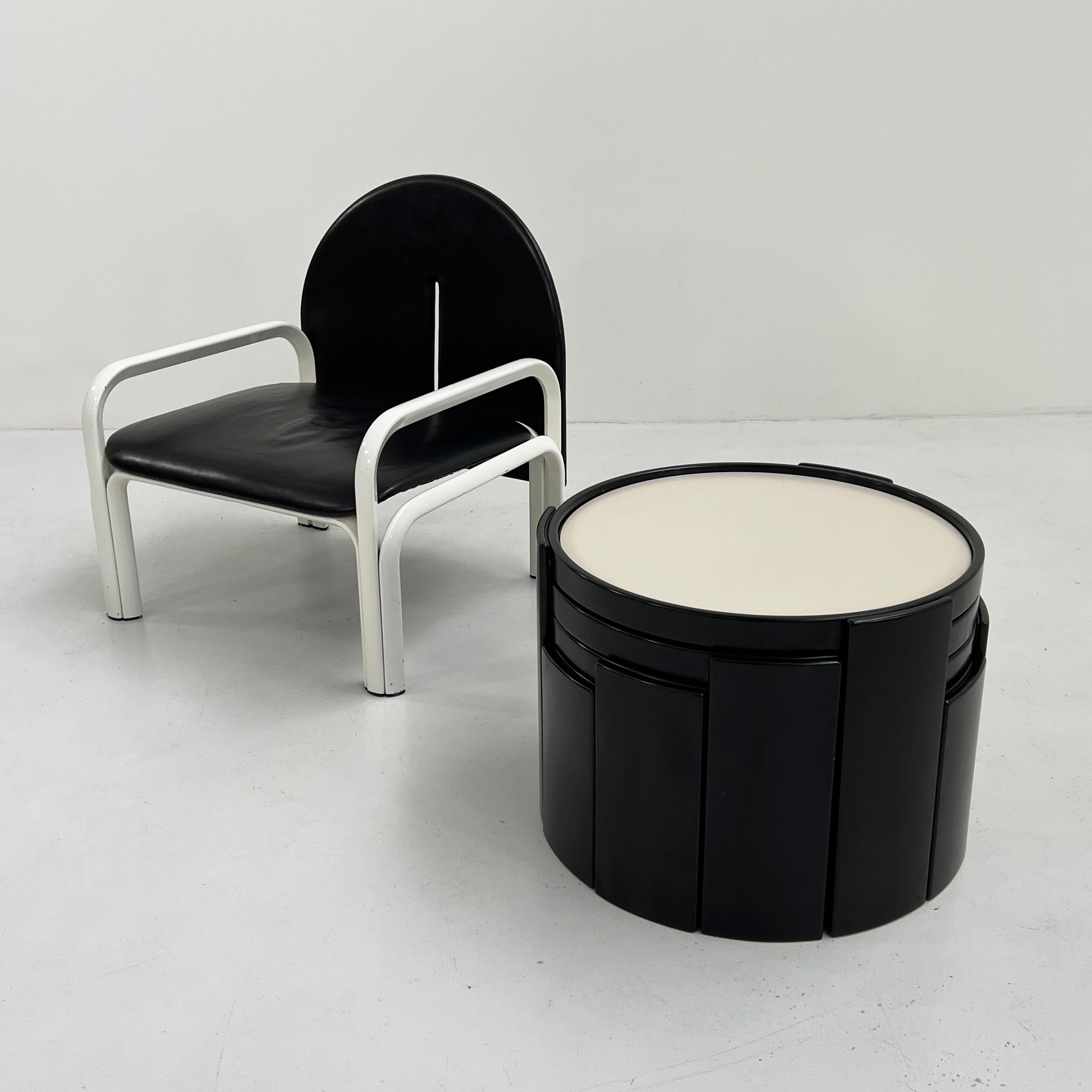 Set of Large Reversible Nesting Tables by Gianfranco Frattini for Cassina, 1960s For Sale 1
