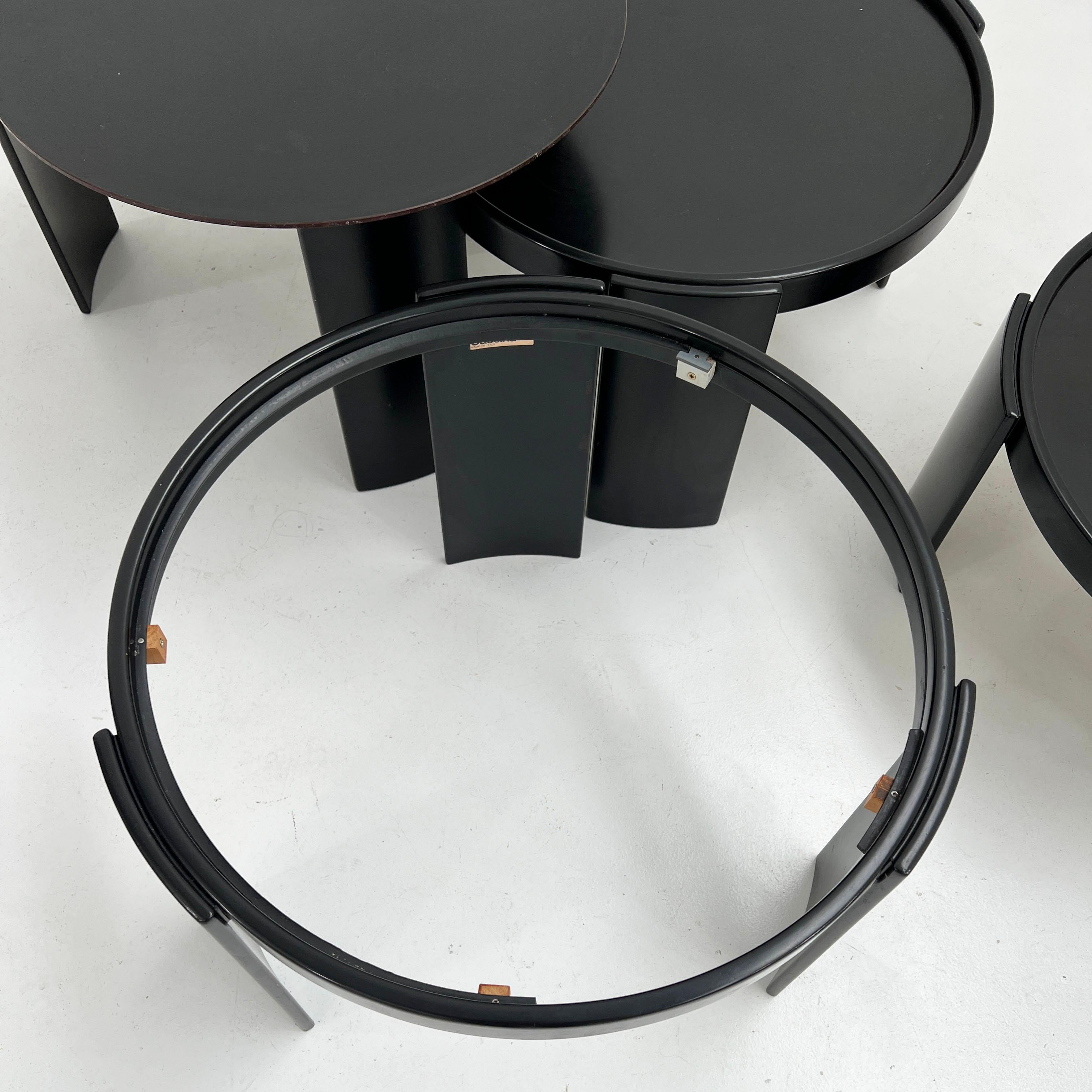 Set of Large Reversible Nesting Tables by Gianfranco Frattini for Cassina, 1960s For Sale 2