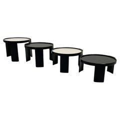 Antique Set of Large Reversible Nesting Tables by Gianfranco Frattini for Cassina, 1960s