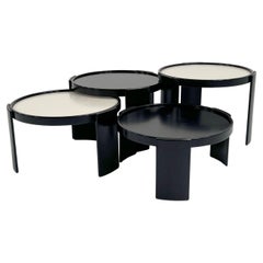 Set großer, doppelseitig verstellbarer Schachteltische von Gianfranco Frattini für Cassina, 1960er Jahre