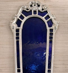 Set of Large Sconces with Cobalt Blue Glass, Sold per Pair