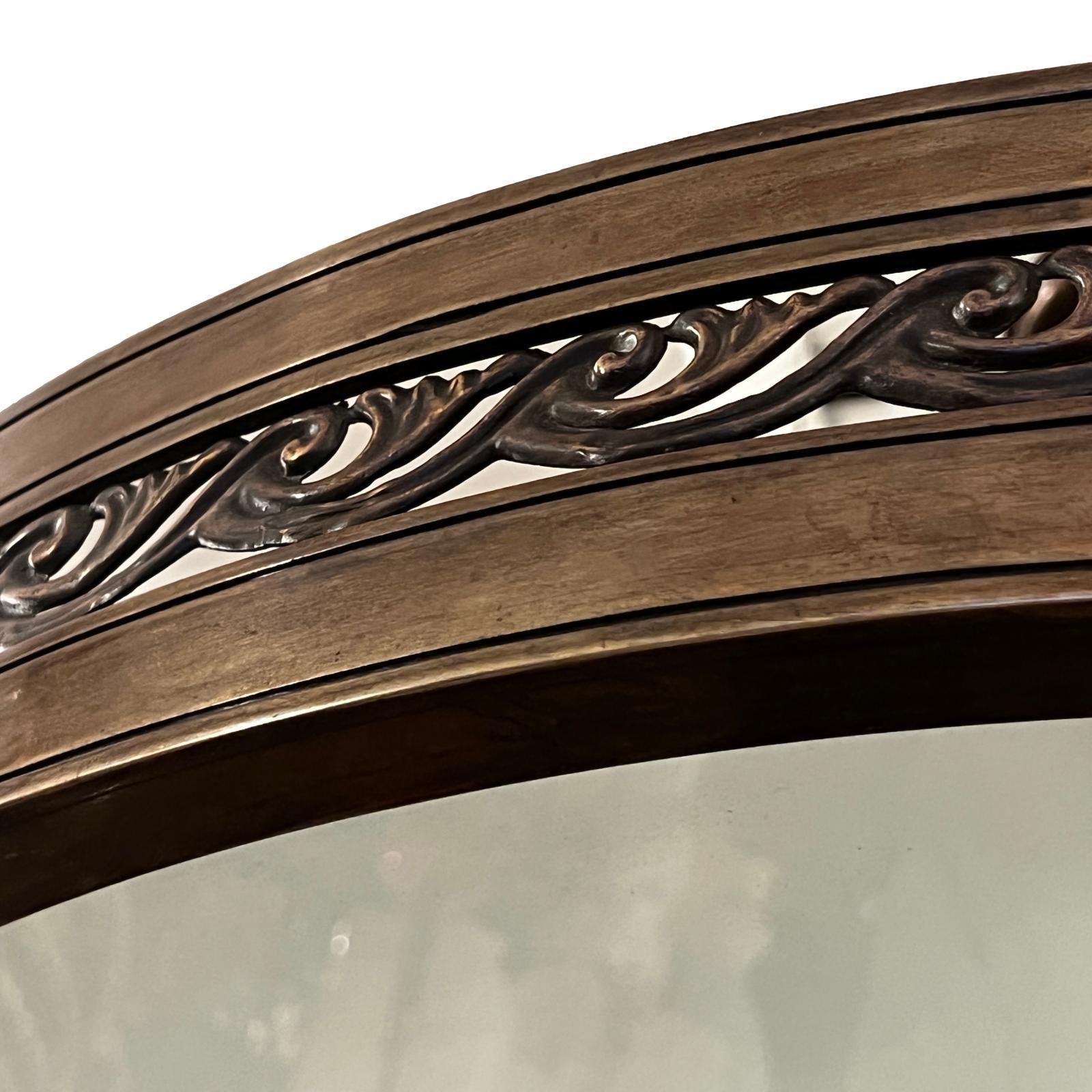 Frosted Set of Large Semi Flush Bronze Fixtures, Sold Individually For Sale