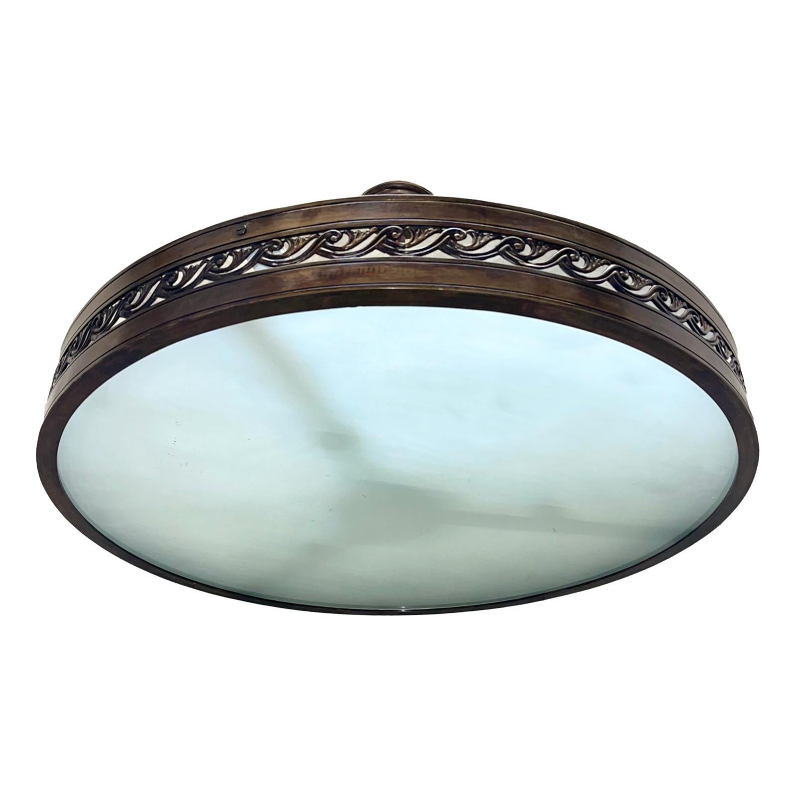 Set of Large Semi Flush Bronze Fixtures, Sold Individually For Sale 1