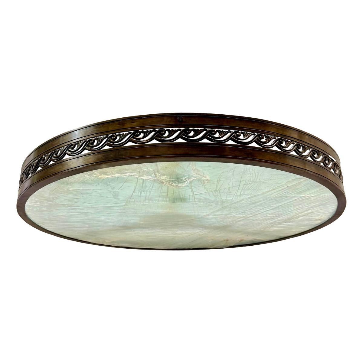 Set of Large Semi Flush Bronze Fixtures, Sold Individually For Sale 3