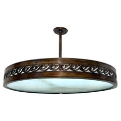 Ensemble de grands luminaires en bronze semi-encastrés, vendus individuellement