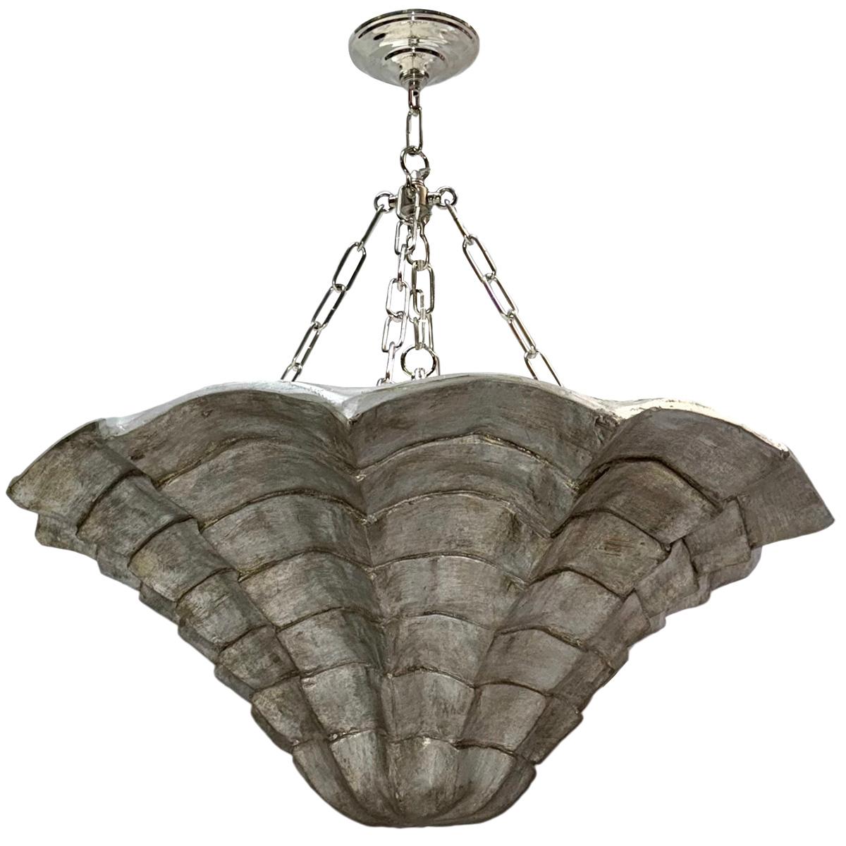 Set of Large Shell Plaster Fixtures.  Sold Individually For Sale 4