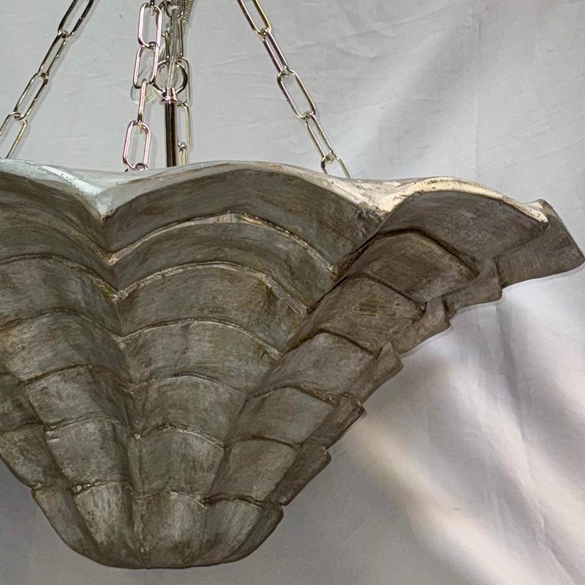 Set of Large Shell Plaster Fixtures.  Sold Individually For Sale 3