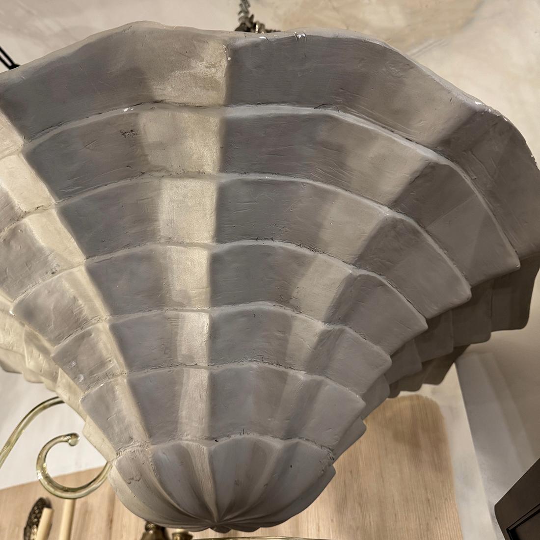 Set of Large Shell Shaped Plaster Fixtures, Sold individually In Good Condition For Sale In New York, NY