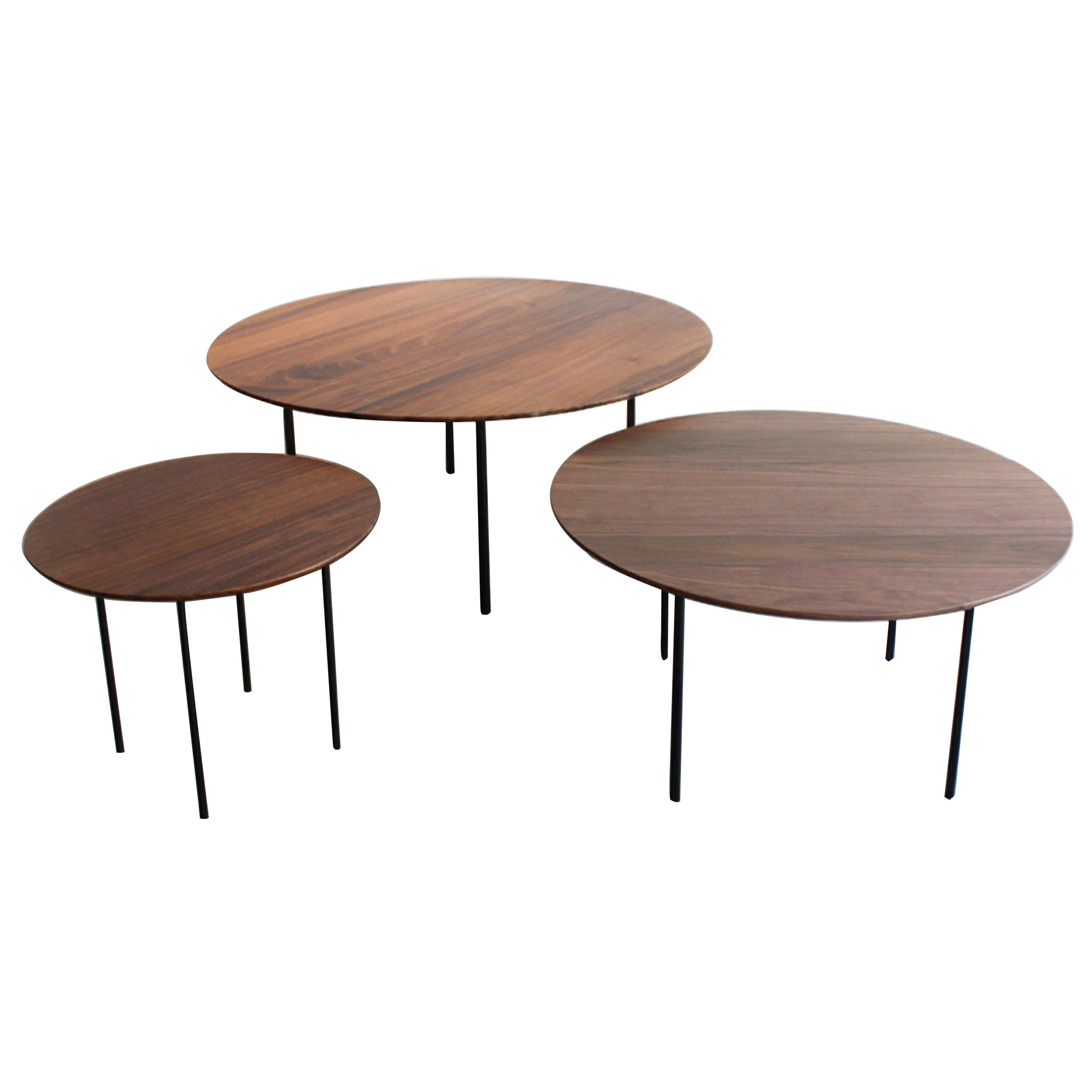 Set of Las Plato Short Tables, Maria Beckmann, Represented by Tuleste Factory For Sale