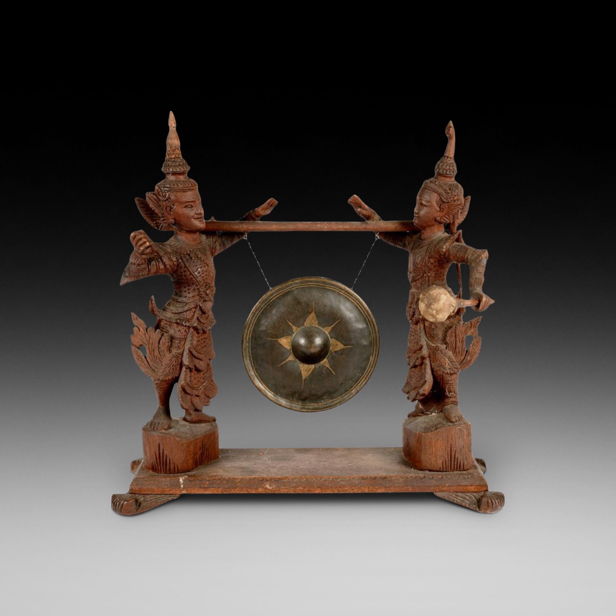 Teak Set of Late 19th Century Indonesian Wood Carvings