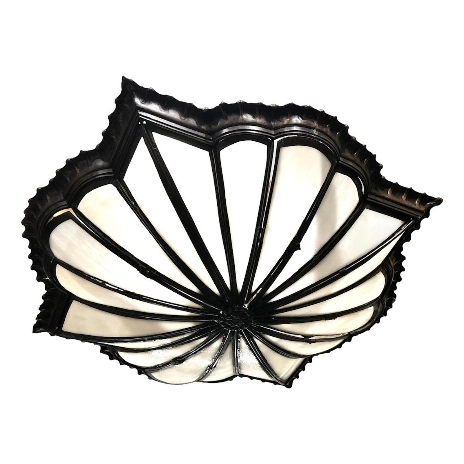 Set of Leaded Glass Light Fixtures, Sold Individually For Sale 4