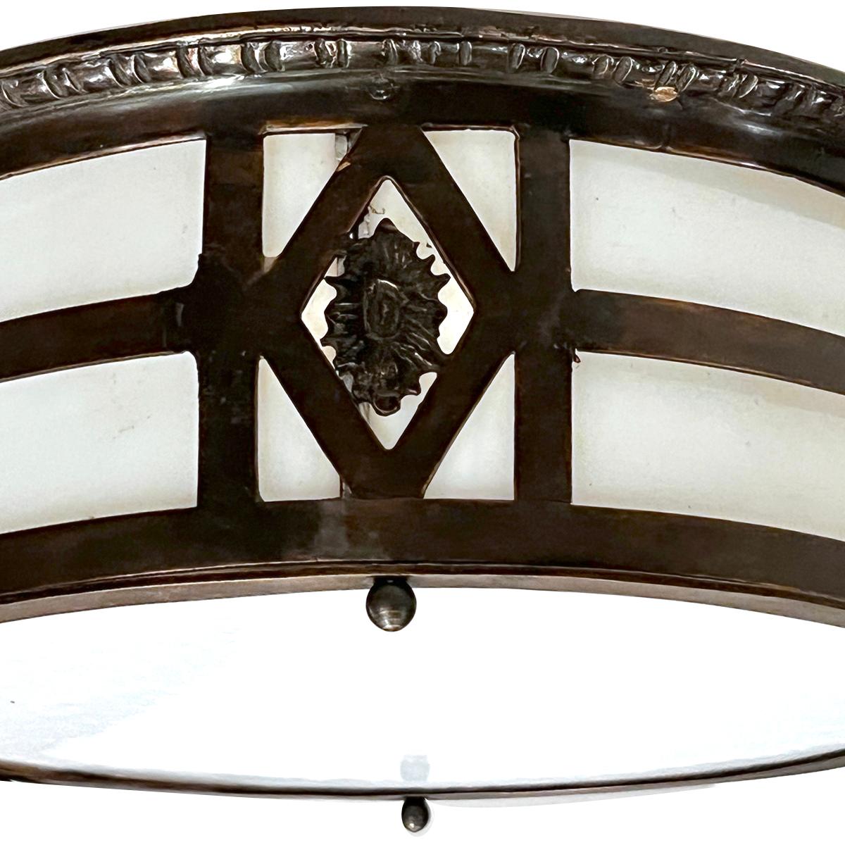 English Set of Leaded Glass Pendant Lights Fixtures, Sold Individually For Sale