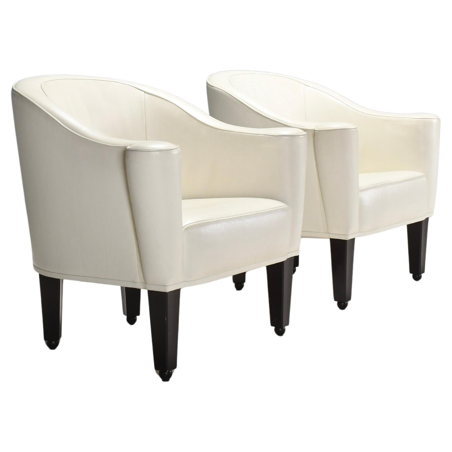 Ensemble de chaises en cuir Josef Hoffmann "Villa Gallia" par Wittmann Autriche