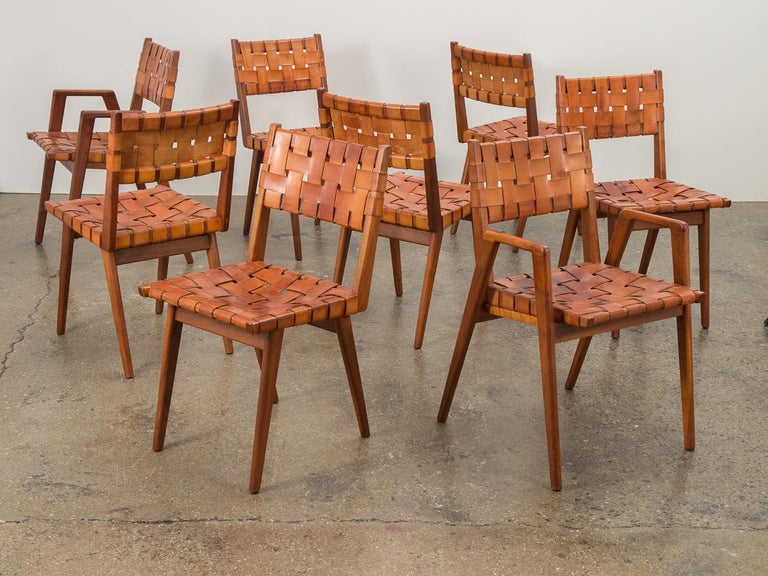 Set of Leather Strap Chairs by Mel Smilow at 1stDibs