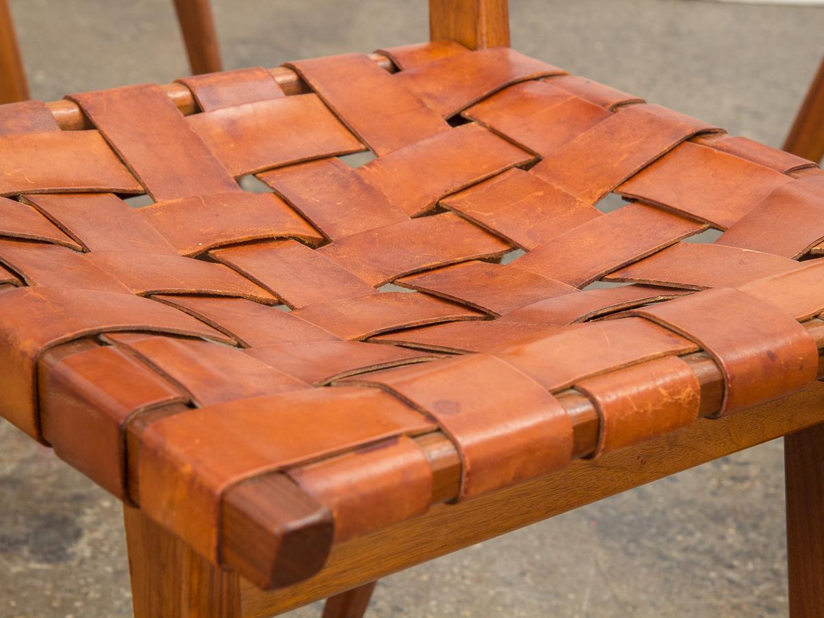leather strap dining chair