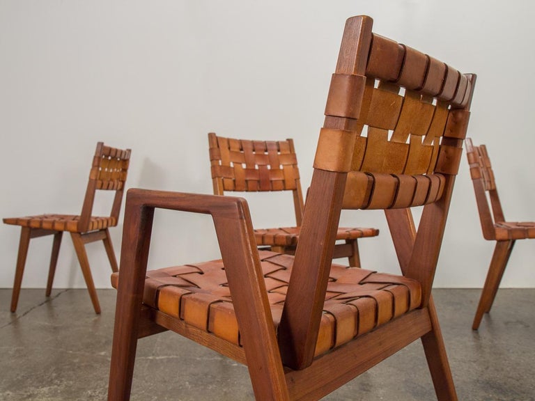 Set of Leather Strap Chairs by Mel Smilow at 1stDibs