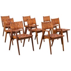 Set of Leather Strap Chairs by Mel Smilow