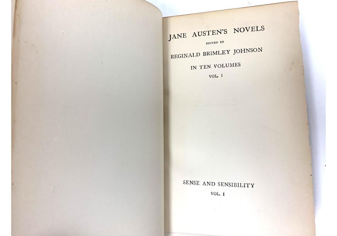 Set Of Leatherbound Books- Jane Austen's Novels In 10 Complete Volumes, 1900 5