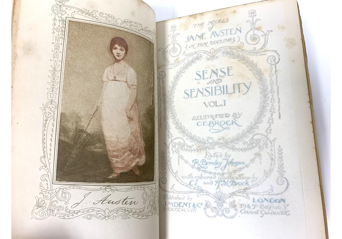 Set Of Leatherbound Books- Jane Austen's Novels In 10 Complete Volumes, 1900 8