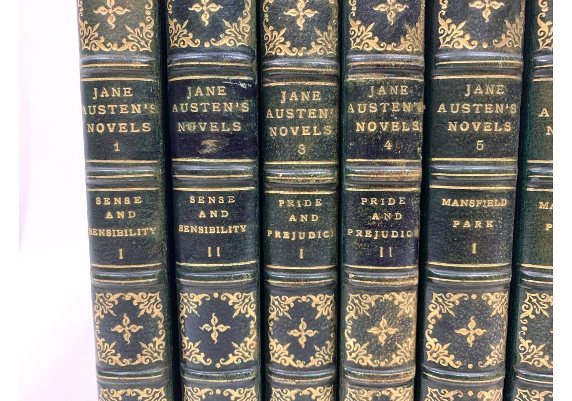 Late Victorian Set Of Leatherbound Books- Jane Austen's Novels In 10 Complete Volumes, 1900