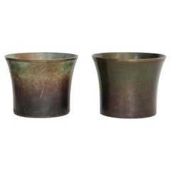 Antique Set of Light-Bronze Cups by Just Andersen, 1920s, Denmark