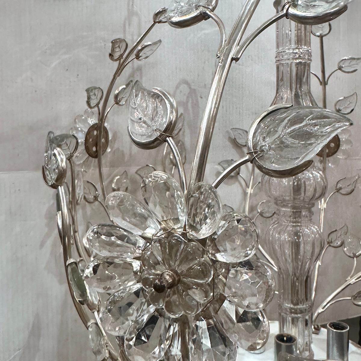 Set of Light Fixtures with Molded Glass Leaves, Sold Individually For Sale 1