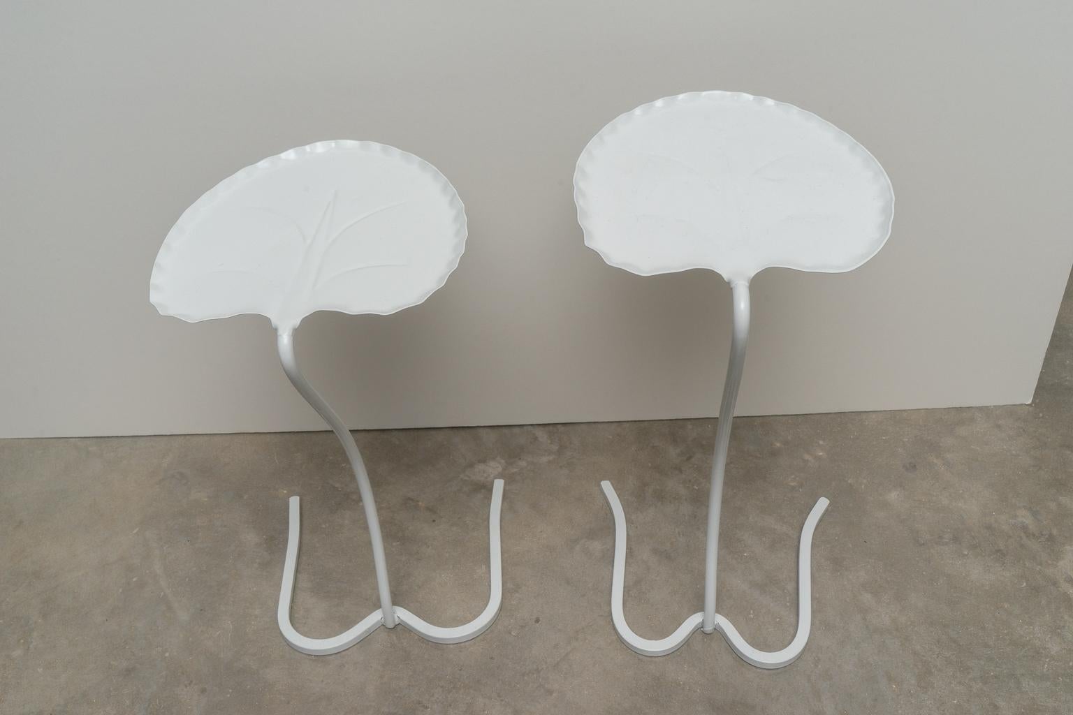 Powder-Coated Set of Lily Pad Patio Tables
