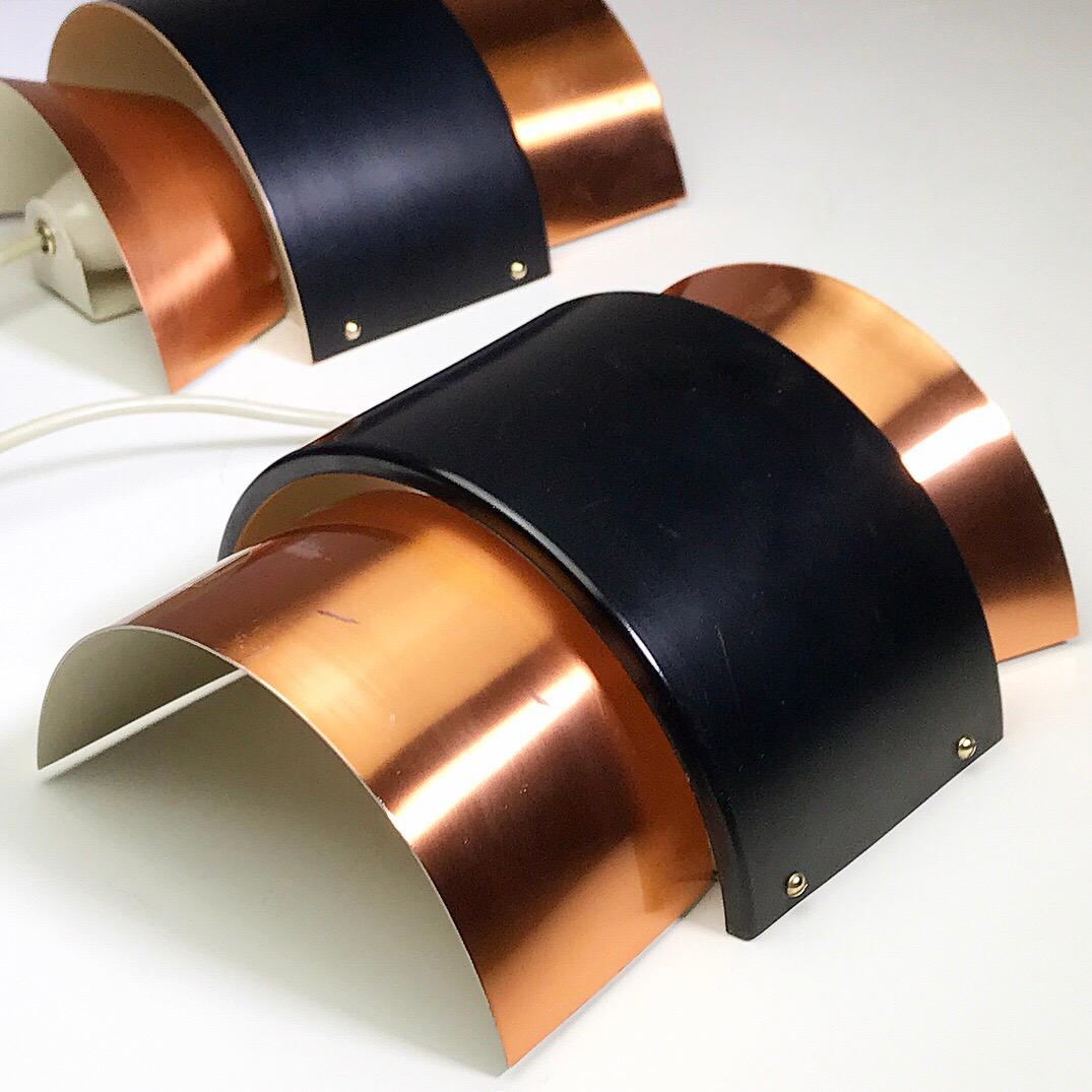 Mid-20th Century Set of Limited Copper Wall Lights by Fog & Mørup, Denmark, 1960s For Sale