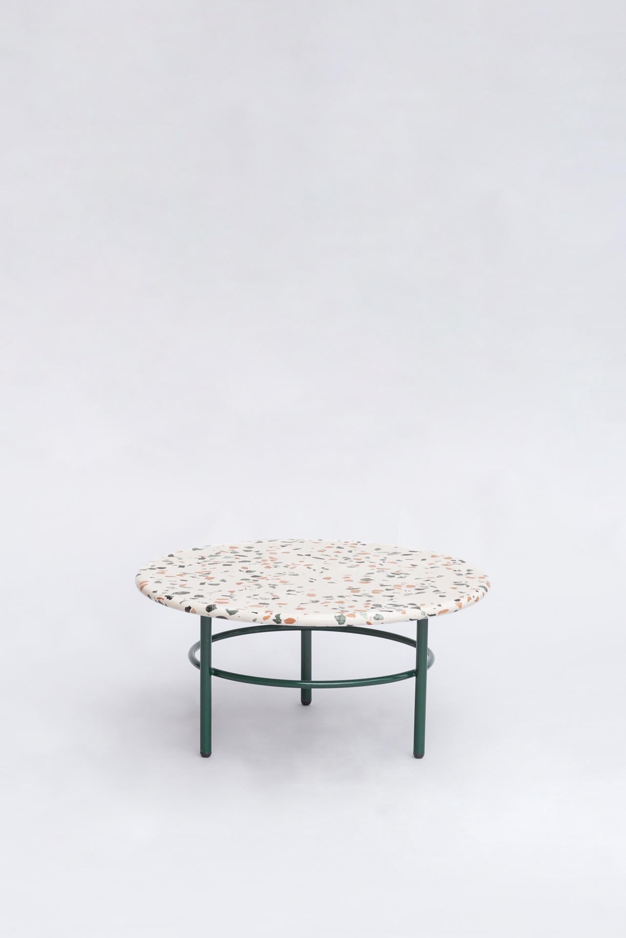 Powder-Coated Set of Lira Coffee Tables, Terrazzo top, Contemporary Mexican Design
