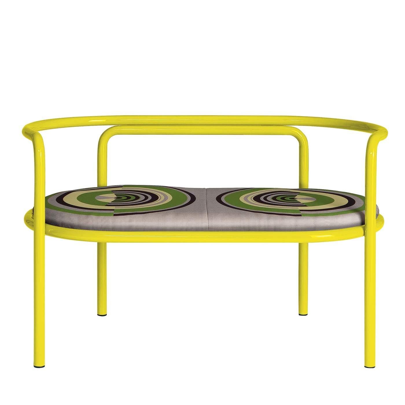 The set contains:
- 1x Locus Solus Yellow Dining Table by Gae Aulenti (RAL 1017 + cover): USD 2,800 plus shipping USD 450 
- 3x Locus Solus Yellow Chair by Gae Aulenti (RAL 1017 + cover + extra cushion): USD 4,650 plus shipping USD 1,020
- 2x Locus